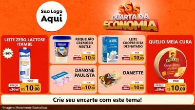 Modelo de TV para TV Horizontal com o tema Quarta da Economia para Frios e Laticínios