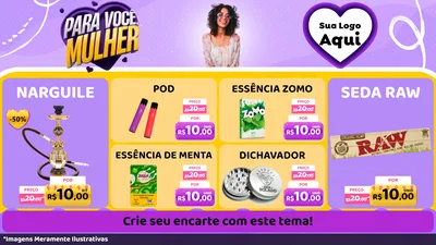 Modelo de TV para TV Horizontal com o tema Para Você, Mulher para Tabacaria