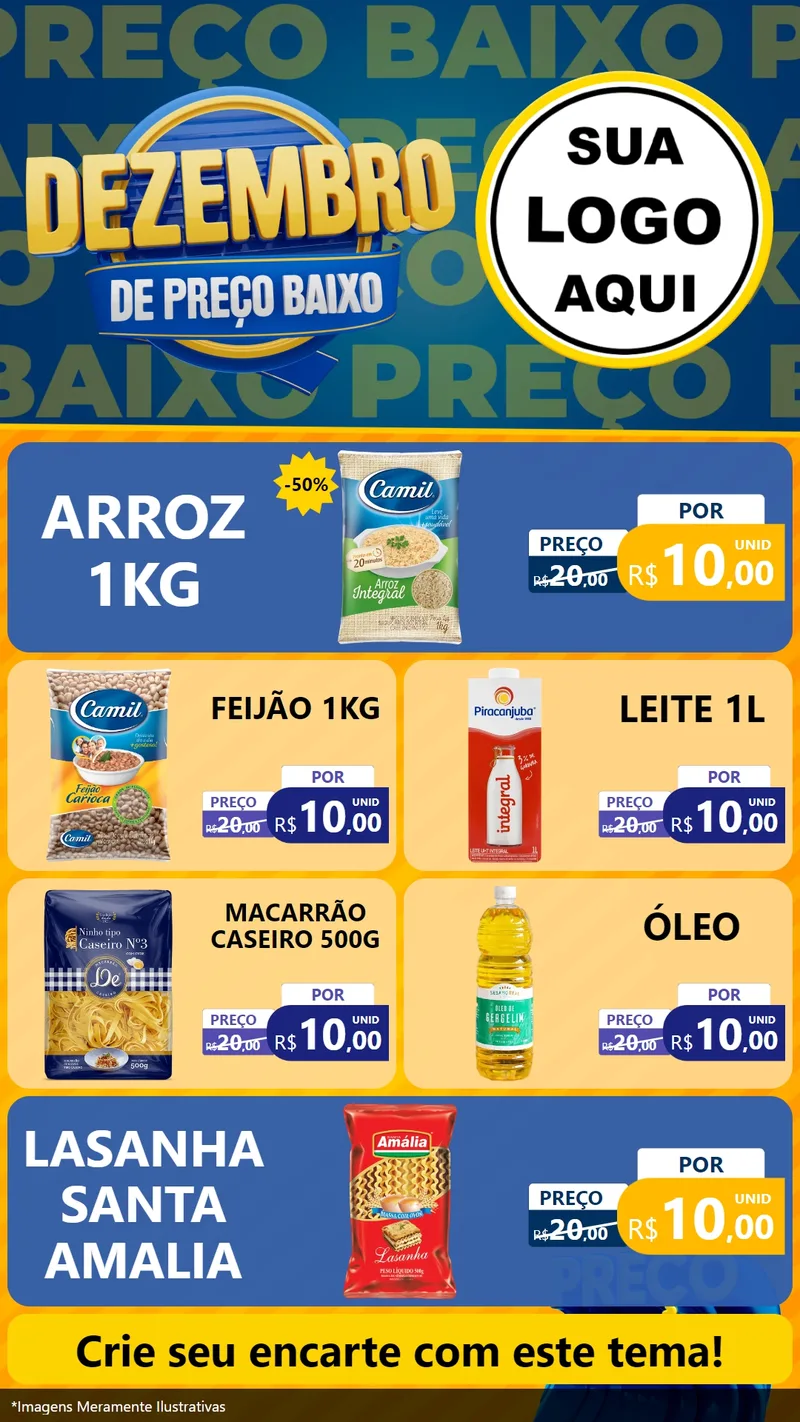 Modelo de TV para TV Vertical com o tema Dezembro de Preço Baixo para Supermercado