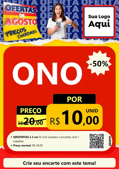 Modelo de Cartaz para Cartaz A4 Vertical com o tema Ofertas de Agosto - Preços Incríveis para Óticas