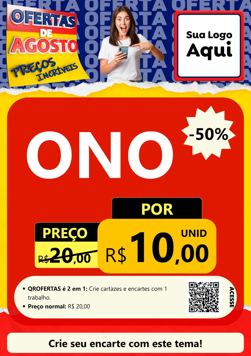 Modelo de Cartaz para Cartaz A4 Vertical com o tema Ofertas de Agosto - Preços Incríveis para Óticas