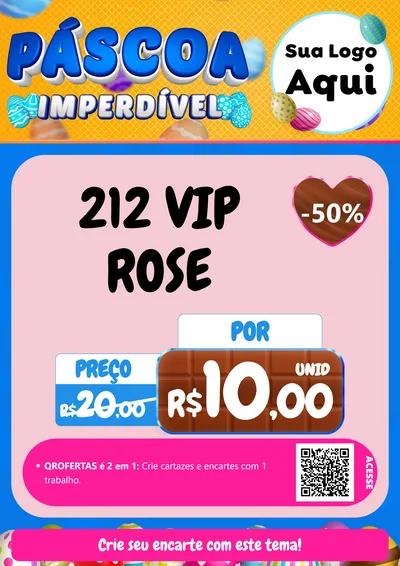 Modelo de Cartaz para Cartaz A4 Vertical com o tema Páscoa Imperdível para Perfumes