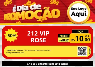 Modelo de Cartaz para Cartaz A4 Horizontal com o tema É Dia De Promoção para Perfumes
