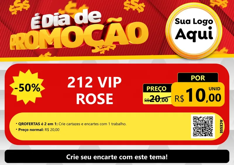 Modelo de Cartaz para Cartaz A4 Horizontal com o tema É Dia De Promoção para Perfumes