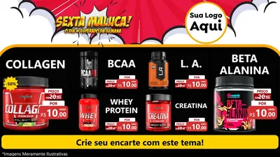 Modelo de TV para TV Horizontal com o tema Sexta Maluca! para Suplementos alimentares
