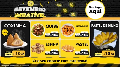 Modelo de TV para TV Horizontal com o tema Setembro Imbatível para Salgadaria