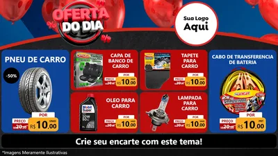 Modelo de TV para TV Horizontal com o tema Oferta do Dia para Auto peças
