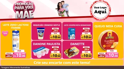 Modelo de TV para TV Horizontal com o tema Promoção Para Você Mãe para Frios e Laticínios