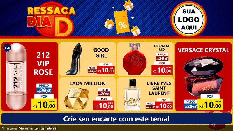 Modelo de TV para TV Horizontal com o tema Ressaca Dia D para Perfumes