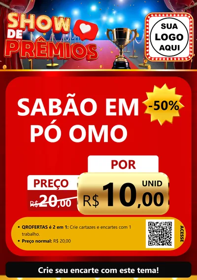 Modelo de Cartaz para Cartaz A4 Vertical com o tema Show de Prêmios para Produtos de Limpeza