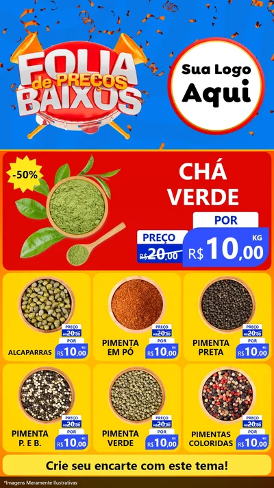 Modelo de Rede Social para Stories com o tema Folia de Preços Baixos para Produtos Naturais
