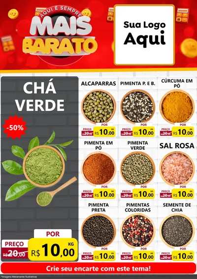 Modelo de Encarte para Encarte A4 Vertical com o tema Mais Barato para Produtos Naturais