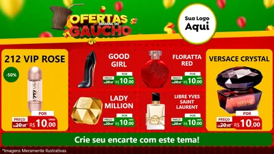 Modelo de TV para TV Horizontal com o tema Ofertas Semana Do Gaúcho para Perfumes