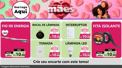 Modelo de TV para TV Horizontal com o tema Dia das Mães para Materiais Elétricos