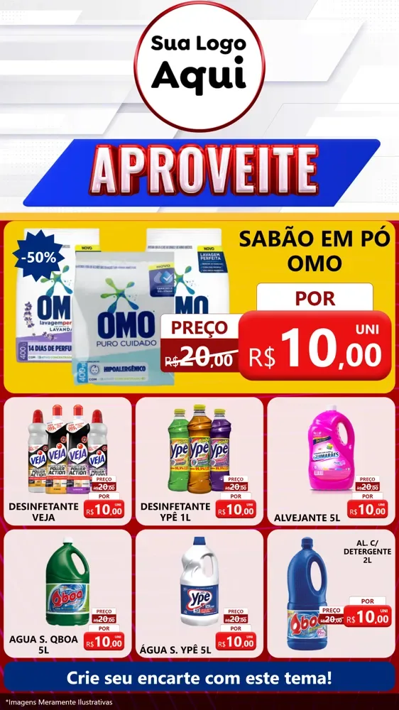 Modelo de Rede Social para Stories com o tema Aproveite para Produtos de Limpeza