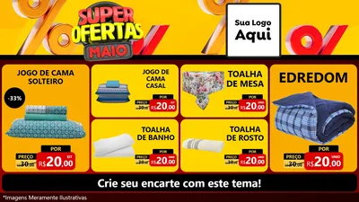 Modelo de TV para TV Horizontal com o tema Super Ofertas Maio para Cama, Mesa e Banho