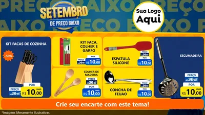 Modelo de TV para TV Horizontal com o tema Setembro De Preço Baixo para Utilidades Domésticas