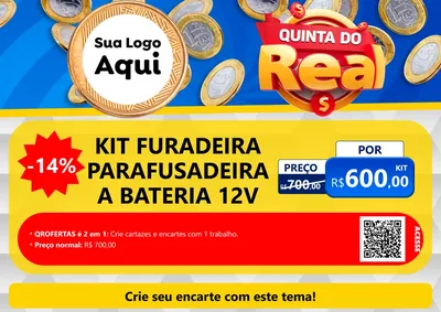 Modelo de Cartaz para Cartaz A4 Horizontal com o tema Quinta do Real para Maquinas e Ferramentas