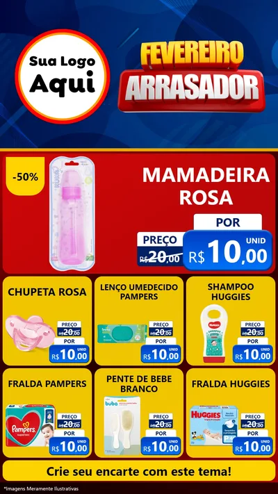 Modelo de Rede Social para Stories com o tema Fevereiro Arrasador para Bebês