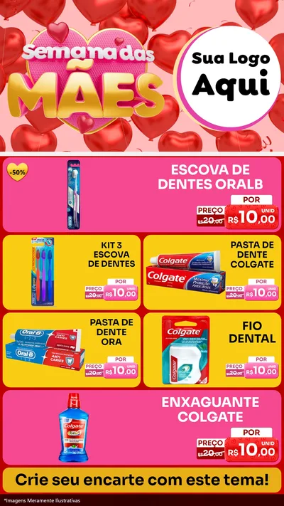 Modelo de TV para TV Vertical com o tema Semana Das Mães para Higiene Pessoal