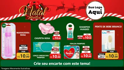 Modelo de TV para TV Horizontal com o tema Natal Imperdível para Bebês