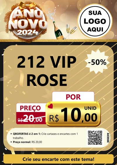 Modelo de Cartaz para Cartaz A4 Vertical com o tema Feliz Ano Novo 2027 para Perfumes