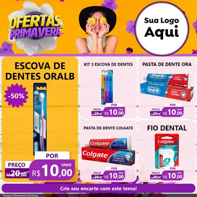 Modelo de Rede Social para Feed Facebook com o tema Ofertas Da Primavera para Higiene Pessoal
