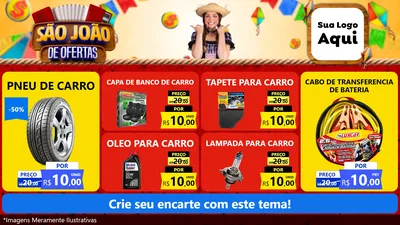 Modelo de TV para TV Horizontal com o tema São João de Ofertas para Auto peças