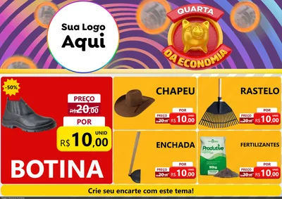 Modelo de Encarte para Encarte A4 Horizontal com o tema Quarta da Economia para Agropecuária