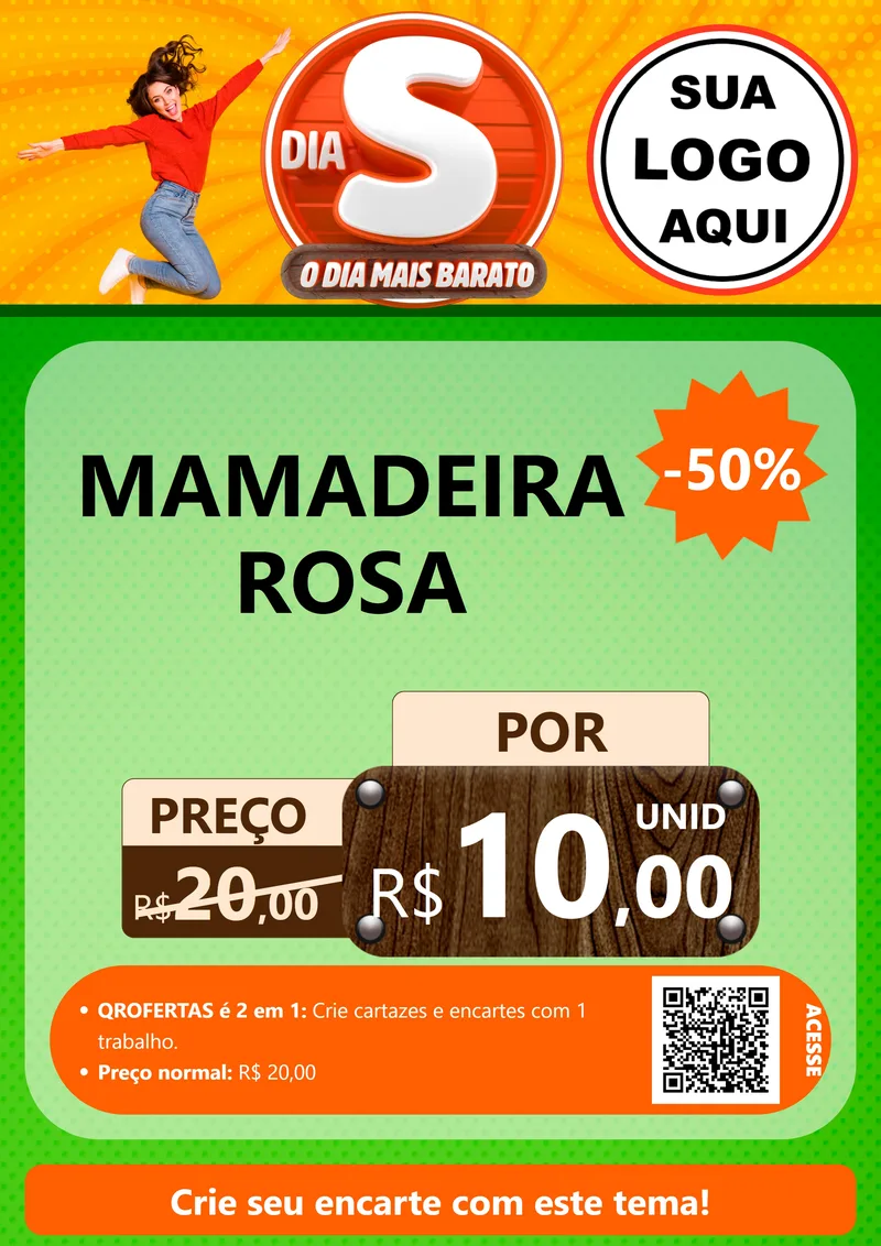 Modelo de Cartaz para Cartaz A4 Vertical com o tema Dia S - O Dia Mais Barato para Bebês