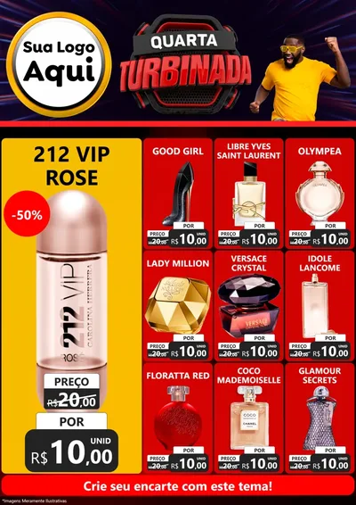 Modelo de Encarte para Encarte A4 Vertical com o tema Quarta Turbinada para Perfumes