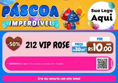 Modelo de Cartaz para Cartaz A4 Horizontal com o tema Páscoa Imperdível para Perfumes