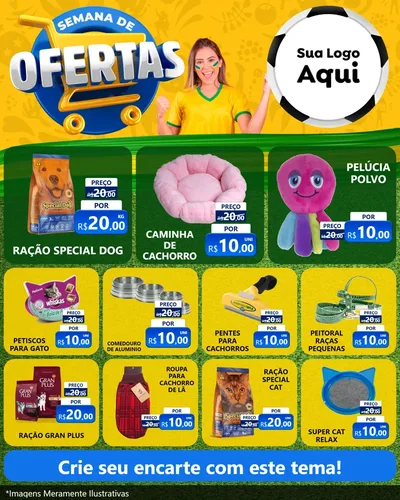Modelo de Rede Social para Feed Instagram com o tema Semana de Ofertas - Copa para Pet Shop