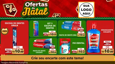 Modelo de TV para TV Horizontal com o tema Ofertas de Natal para Higiene Pessoal