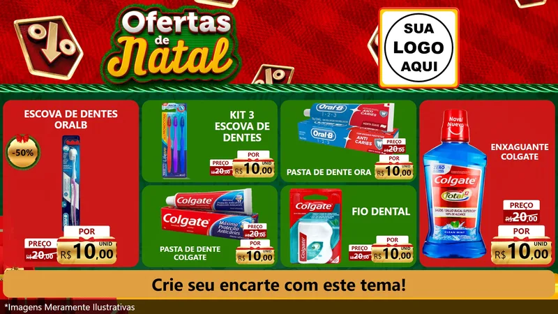Modelo de TV para TV Horizontal com o tema Ofertas de Natal para Higiene Pessoal