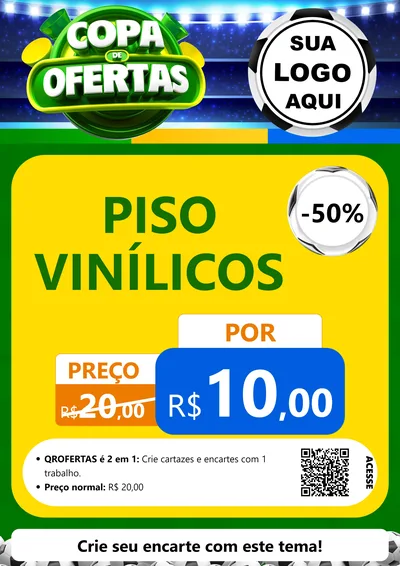 Modelo de Cartaz para Cartaz A4 Vertical com o tema Copa de Ofertas para Material para Construção