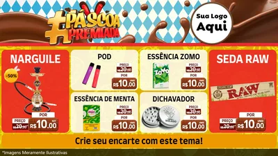 Modelo de TV para TV Horizontal com o tema Páscoa Premiada para Tabacaria