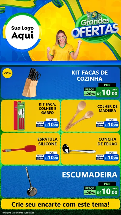 Modelo de TV para TV Vertical com o tema Grandes Ofertas para Utilidades Domésticas