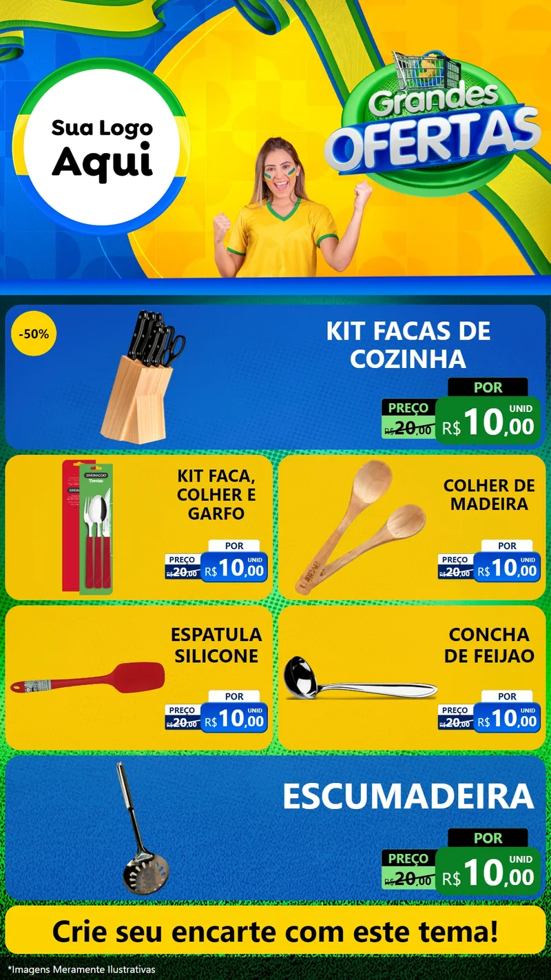 Modelo de TV para TV Vertical com o tema Grandes Ofertas para Utilidades Domésticas