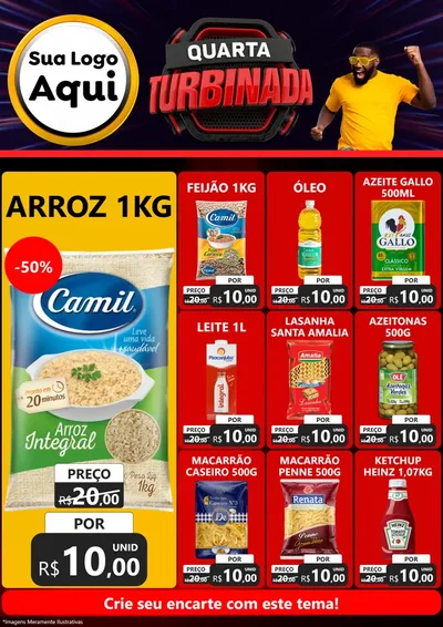 Modelo de Encarte para Encarte A4 Vertical com o tema Quarta Turbinada para Supermercado