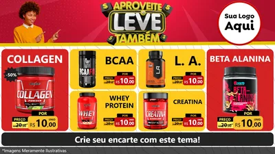 Modelo de TV para TV Horizontal com o tema Aproveite e Leve Também para Suplementos alimentares
