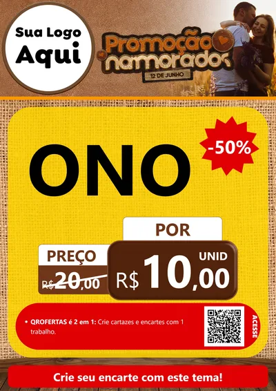 Modelo de Cartaz para Cartaz A4 Vertical com o tema Promoção Namorados para Óticas