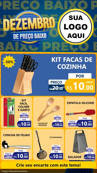 Modelo de Rede Social para Stories com o tema Dezembro de Preço Baixo para Utilidades Domésticas