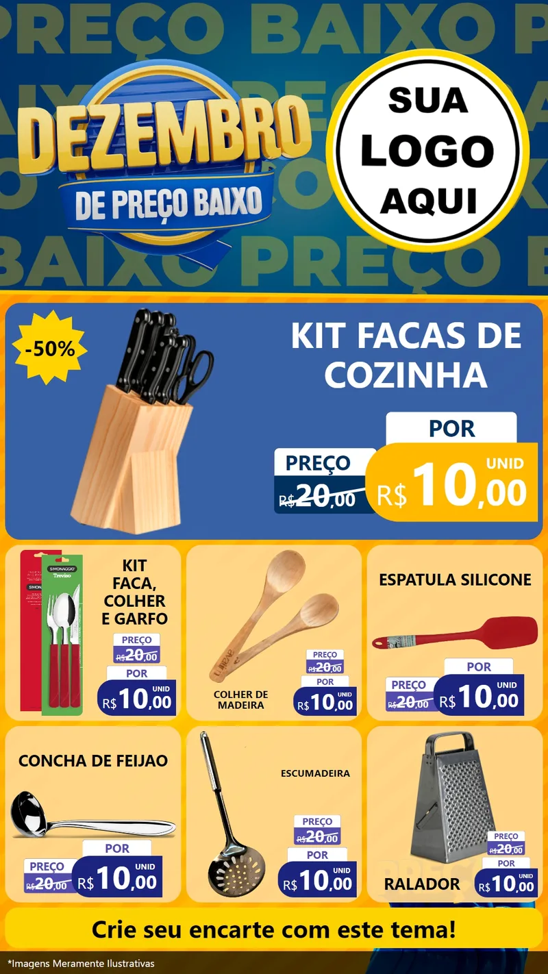 Modelo de Rede Social para Stories com o tema Dezembro de Preço Baixo para Utilidades Domésticas