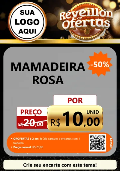 Modelo de Cartaz para Cartaz A4 Vertical com o tema Réveillon de Ofertas para Bebês