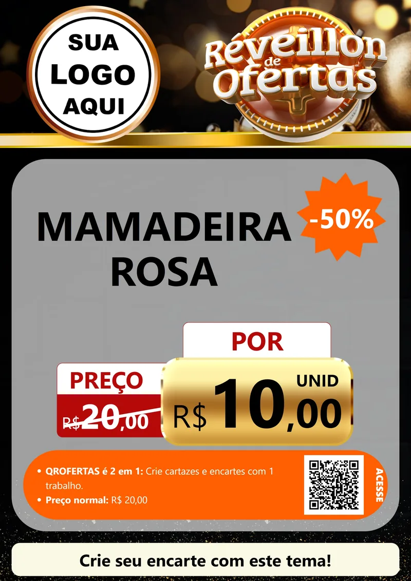 Modelo de Cartaz para Cartaz A4 Vertical com o tema Réveillon de Ofertas para Bebês