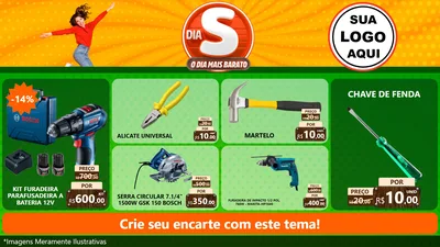Modelo de TV para TV Horizontal com o tema Dia S - O Dia Mais Barato para Maquinas e Ferramentas