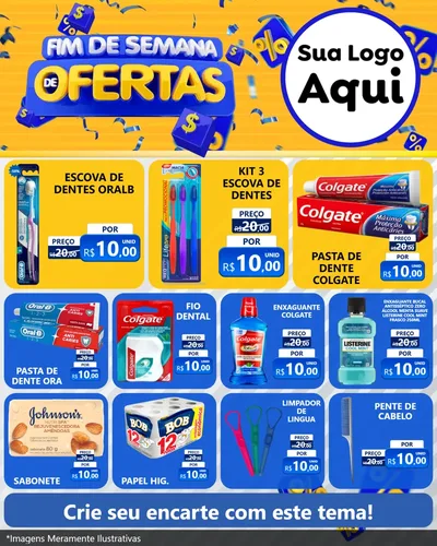 Modelo de Rede Social para Feed Instagram com o tema Fim de Semana de Ofertas para Higiene Pessoal