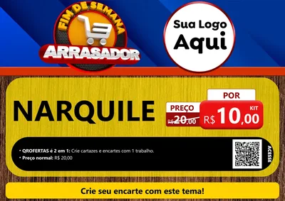 Modelo de Cartaz para Cartaz A4 Horizontal com o tema Fim De Semana Arrasador para Tabacaria