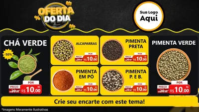 Modelo de TV para TV Horizontal com o tema Oferta Do Dia para Produtos Naturais